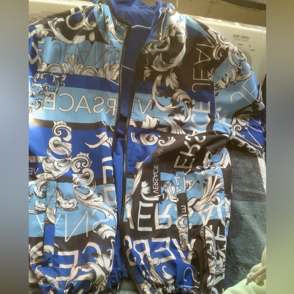 Blue Versace wind breaker